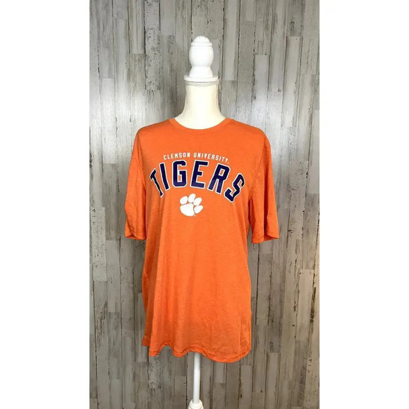Champion Mens Medium Clemson Tigers Orange Graphic Short Sleeve Crewneck T-Shirt - Picture 1 of 7